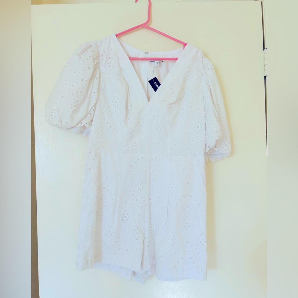 Express White Romper NEW